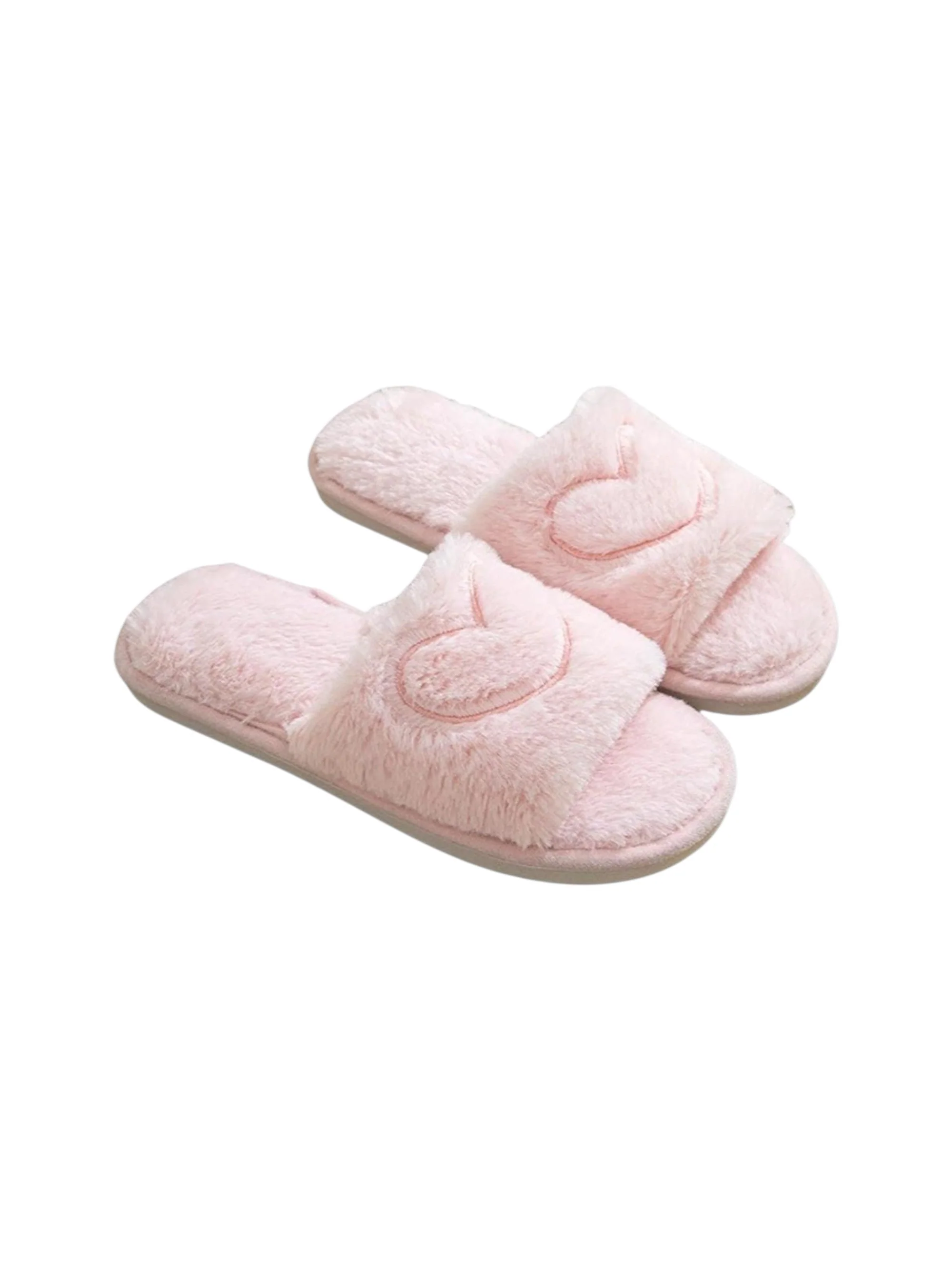 Women's Faux Fur Slippers,Pink