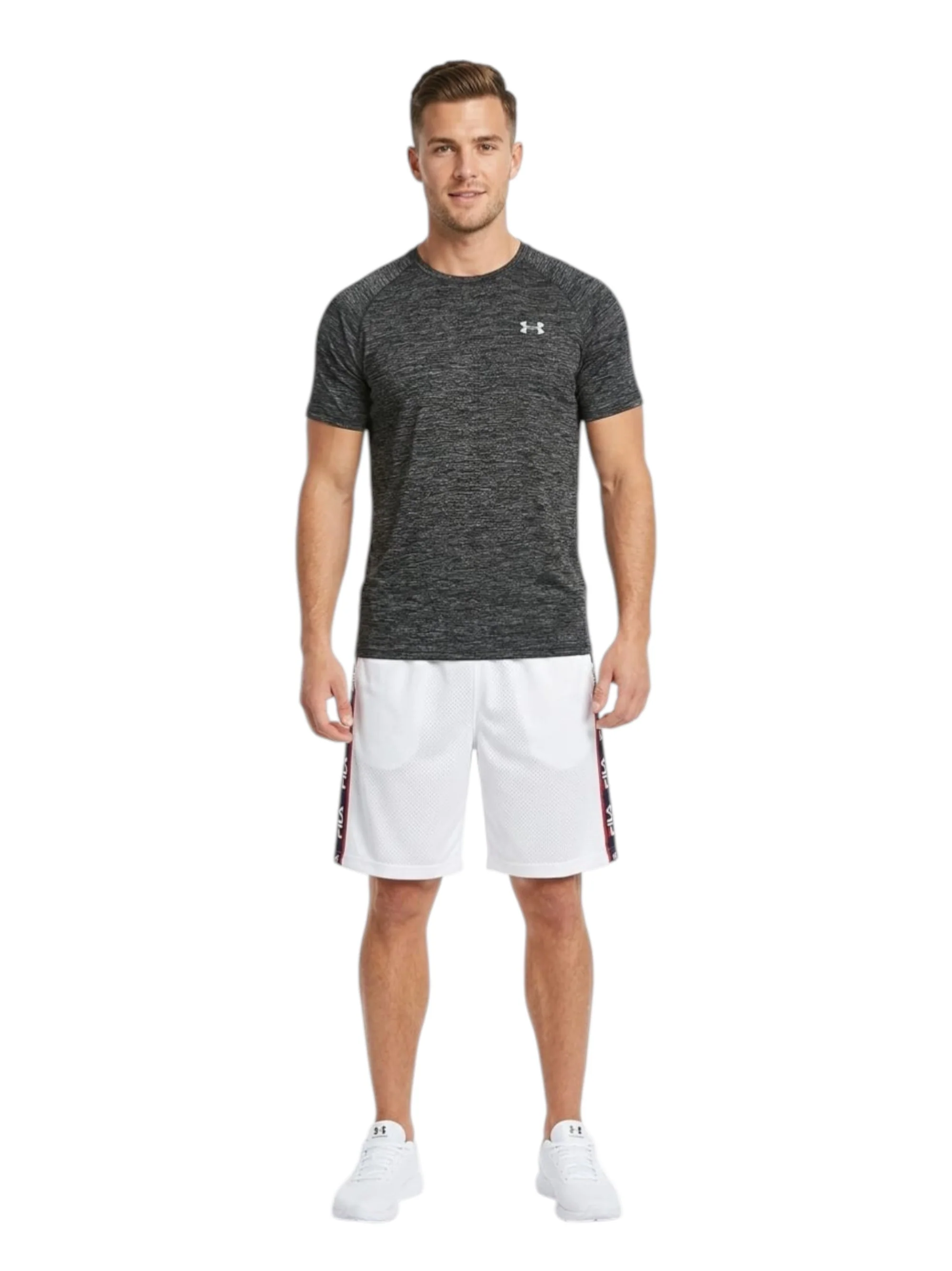 Men's Colorblocked Sport Short,White