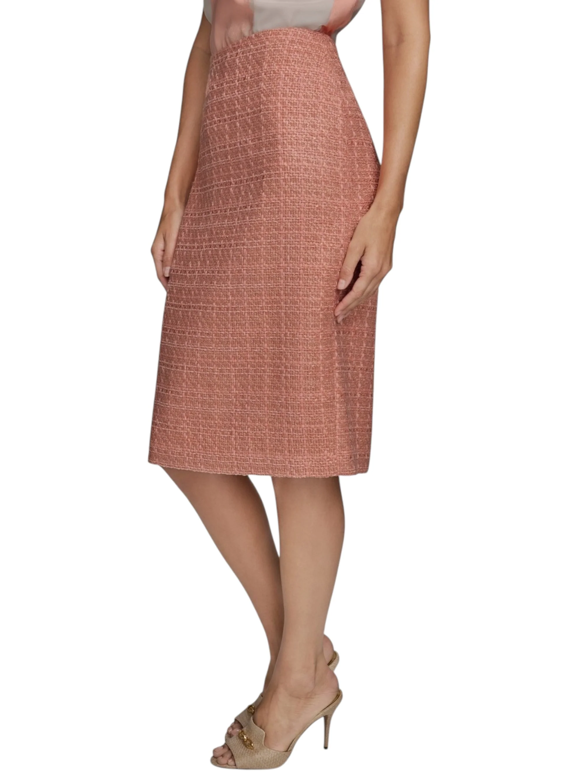 Women's Textured Skirt, Coral