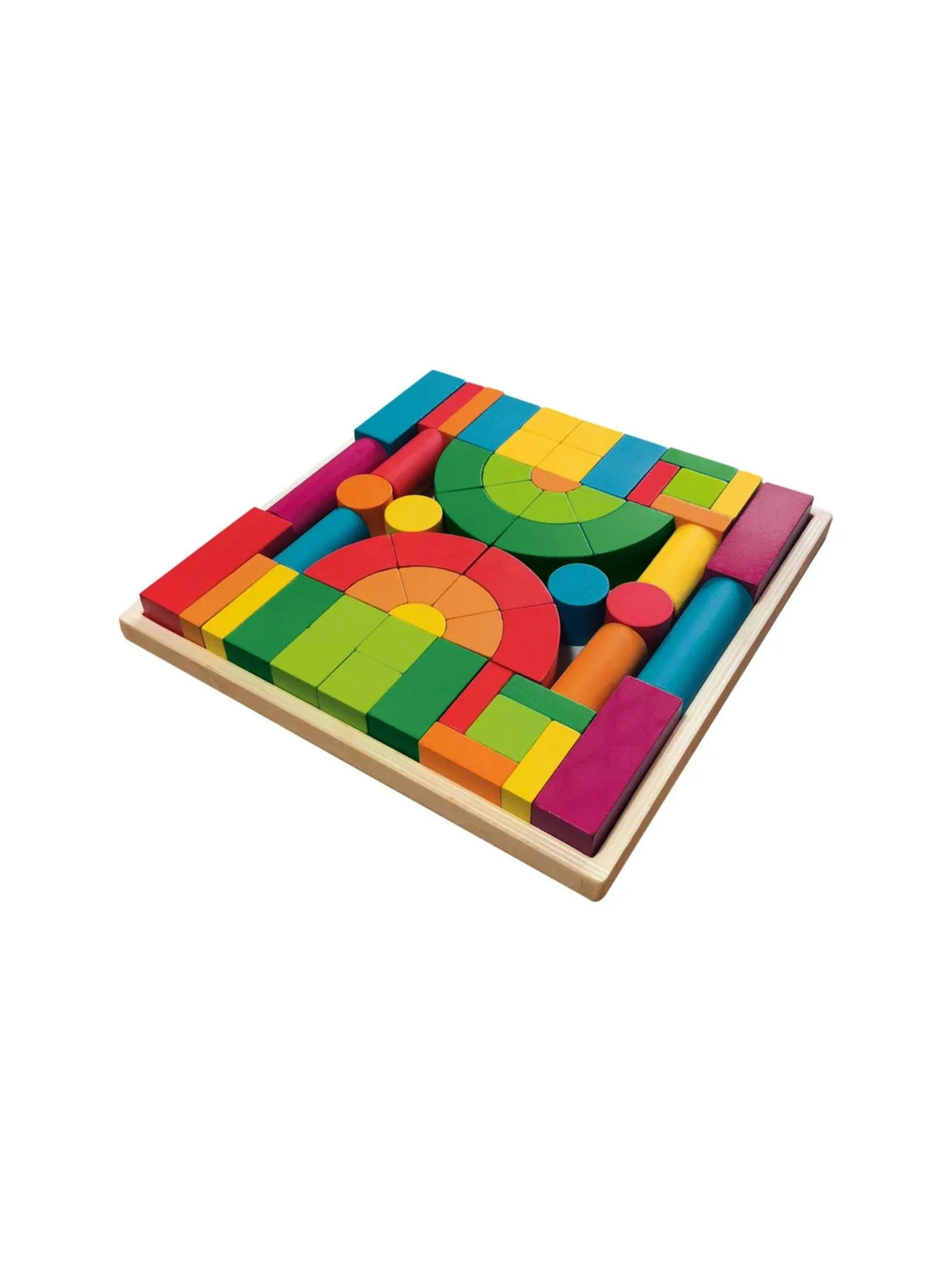 Wooden Rainbow Montessori Puzzle (Cubes)