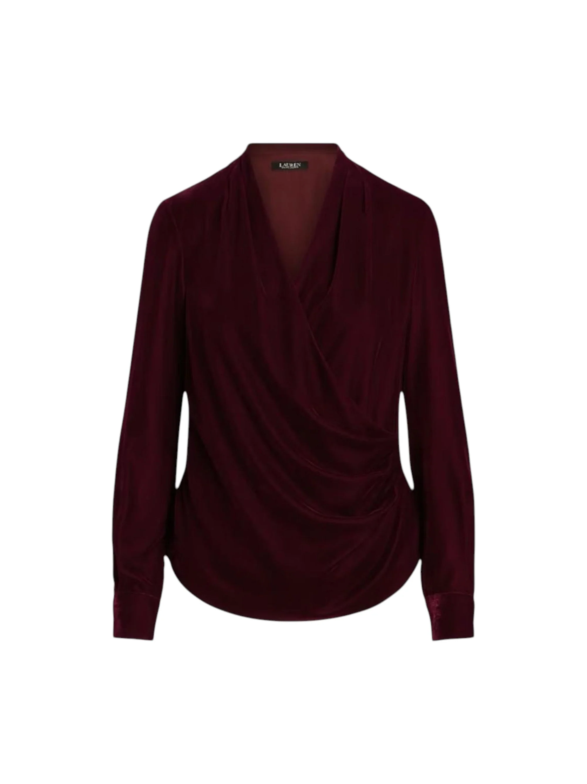 Women's Plain velvet top,Burgundy