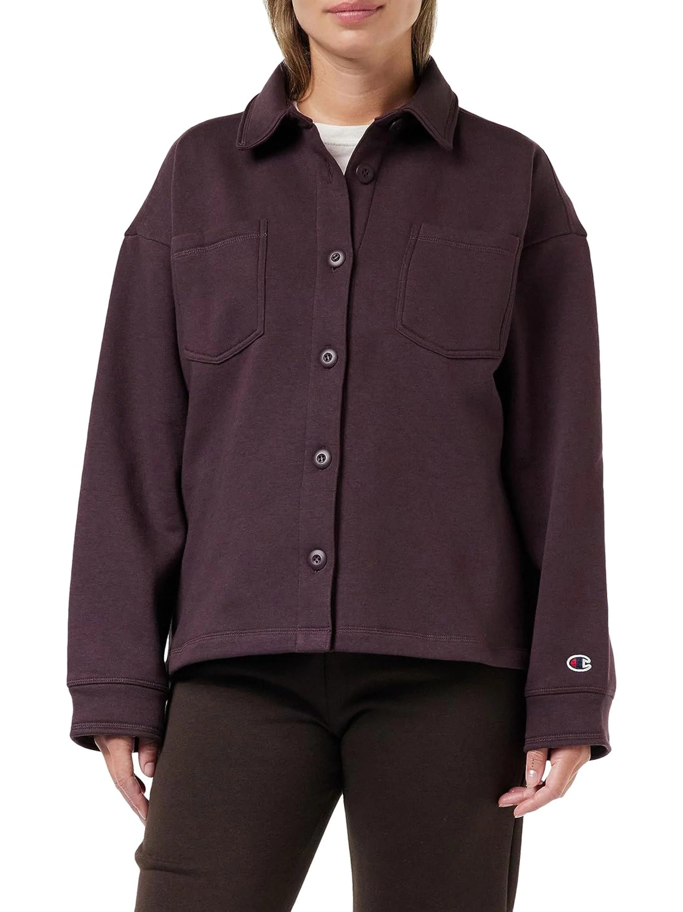 Women's Plain Solid Jacket,Burgundy
