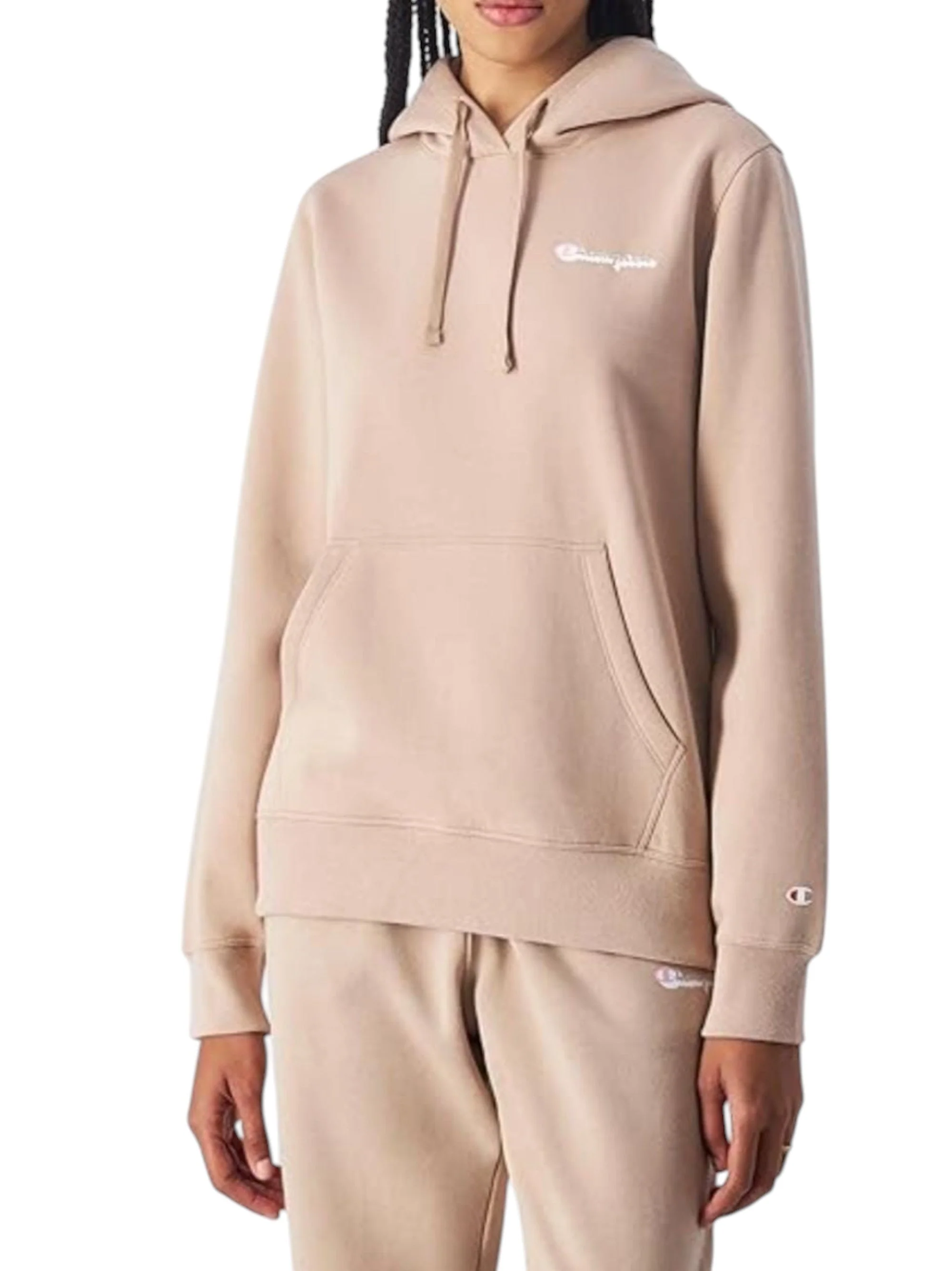 Women's Plain Hoodie,Beige