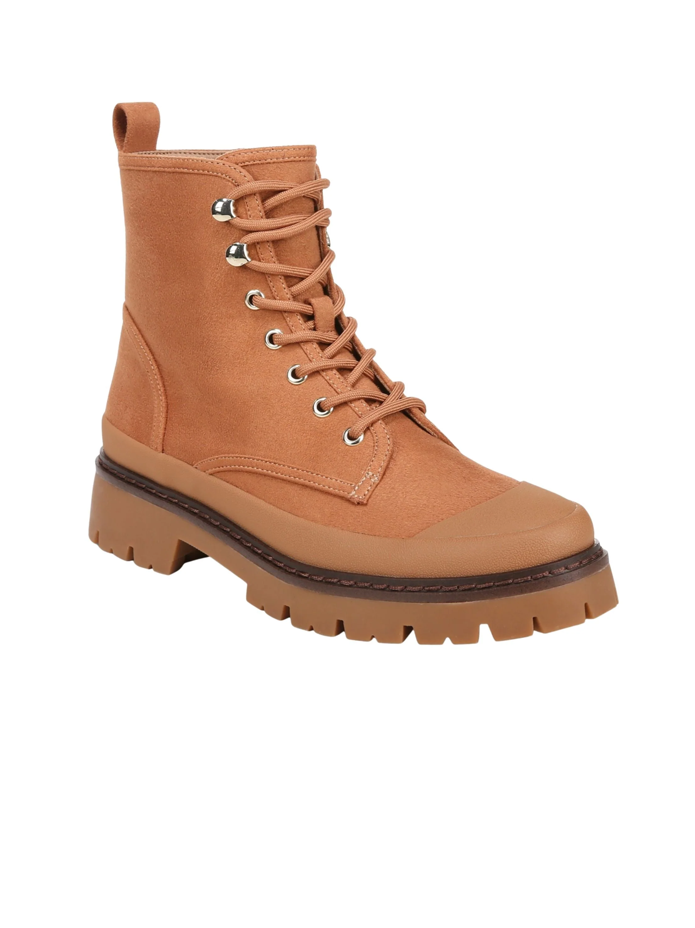 Women's Textured Combat Boots,Toffee Micro