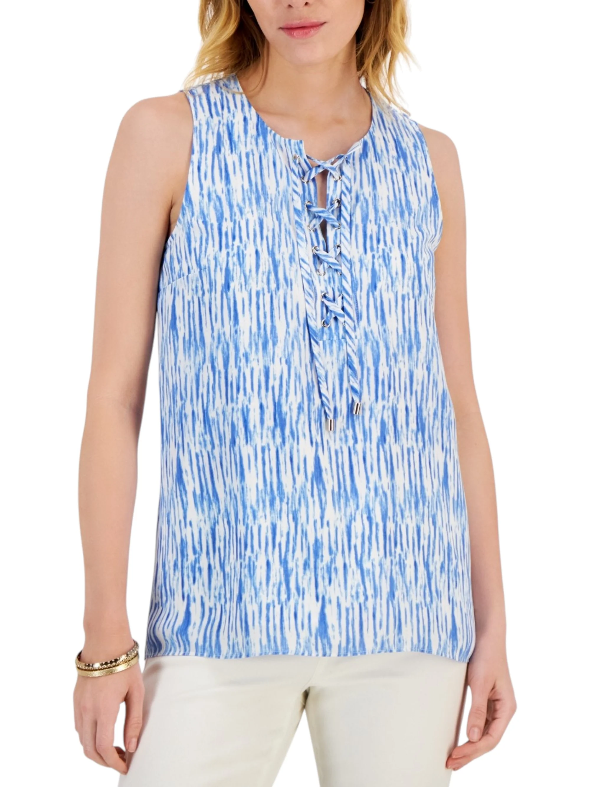 Women's Printed Top,Blue