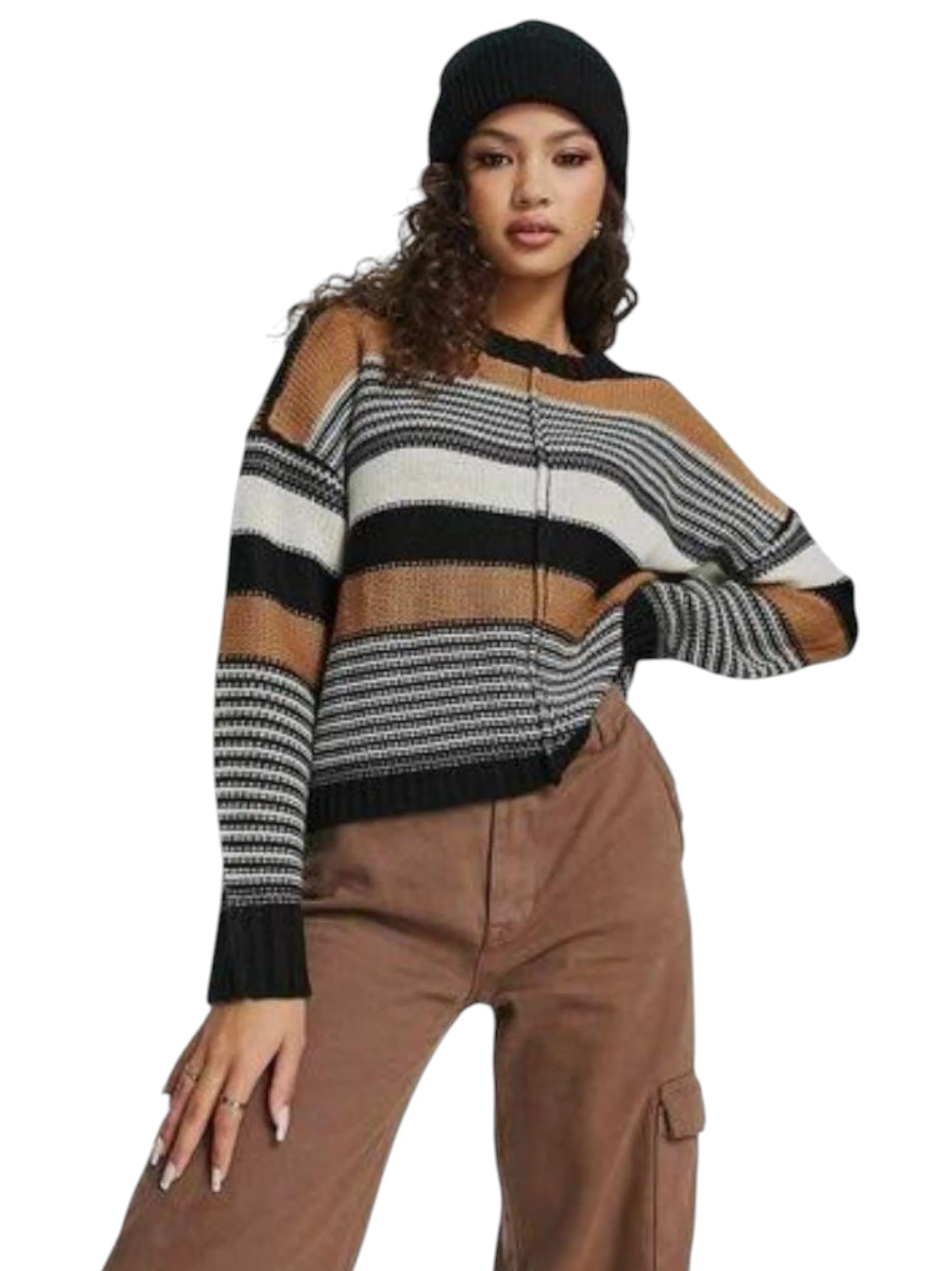 Women's Colorblocked Knitted Sweaters,Multi
