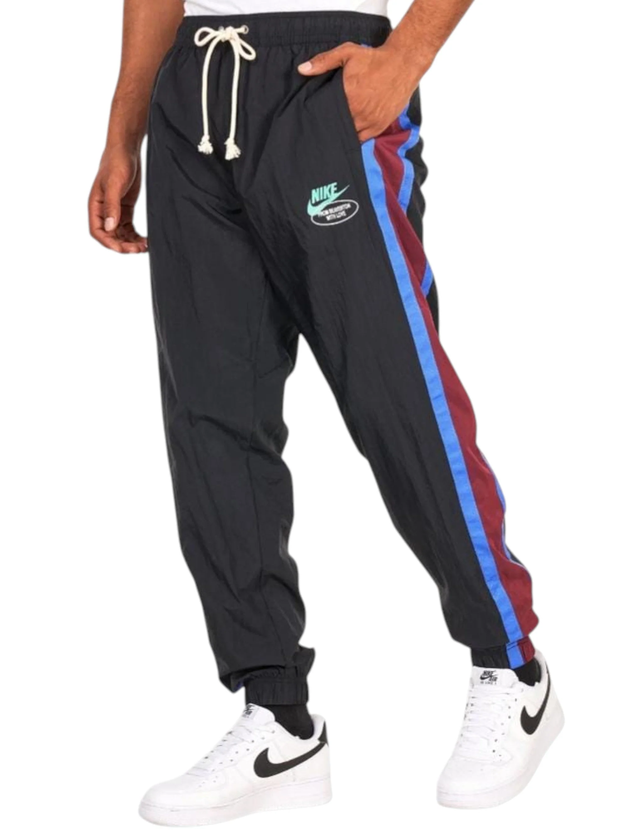 Men's Colorblocked Sport Pant,Black