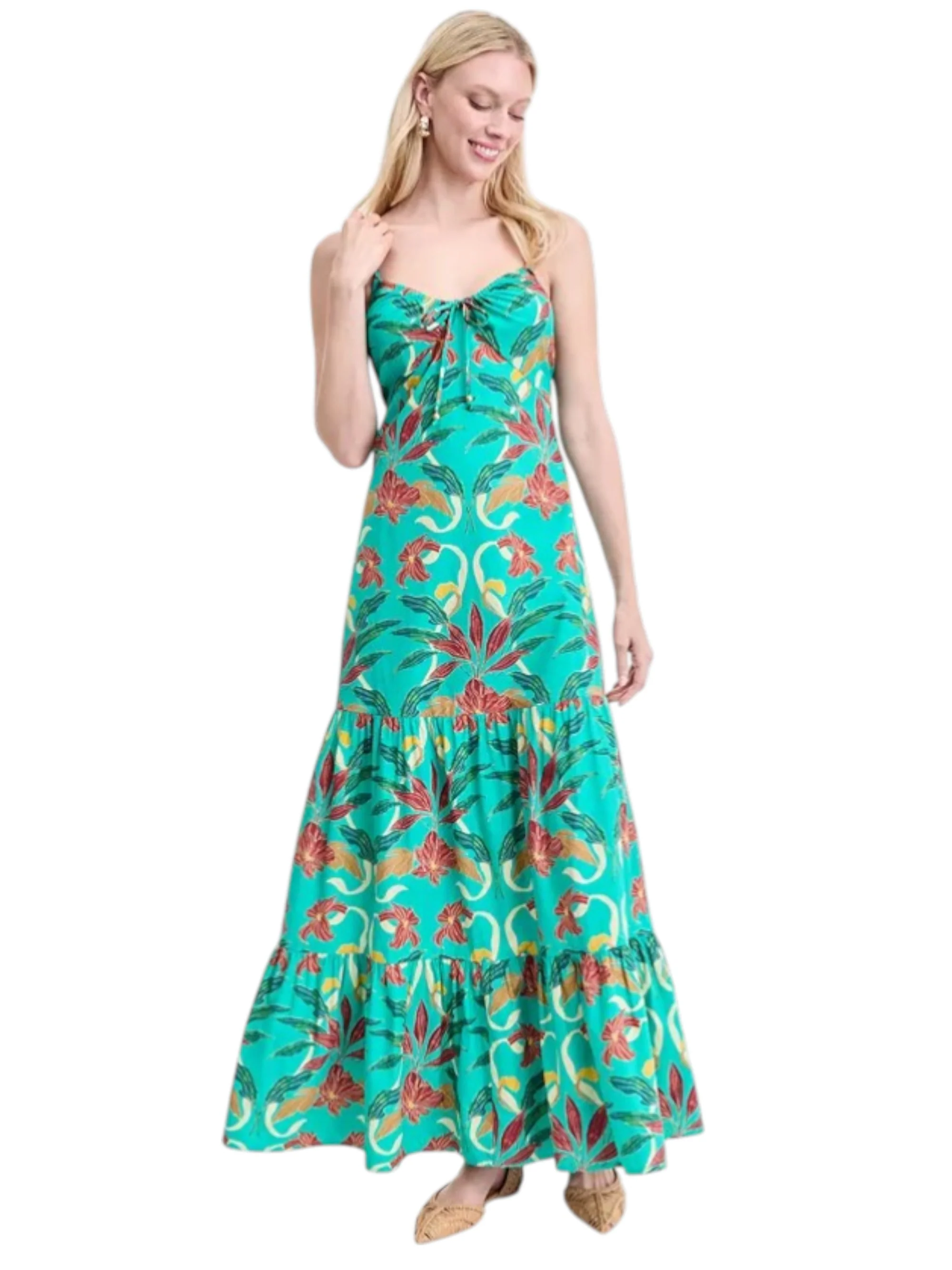 Women's Printed Dress,Green
