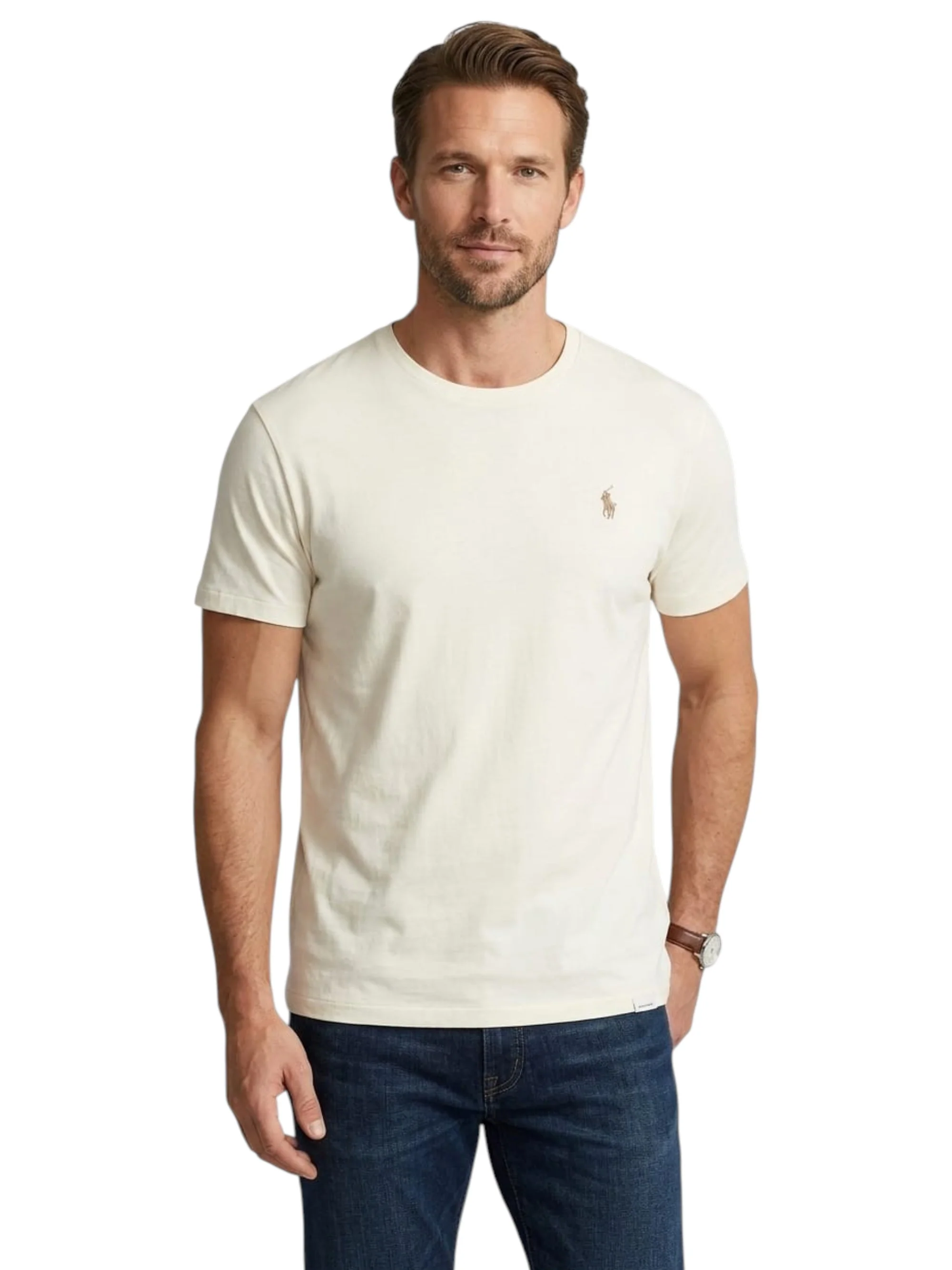 Men's Plain Top,Cream