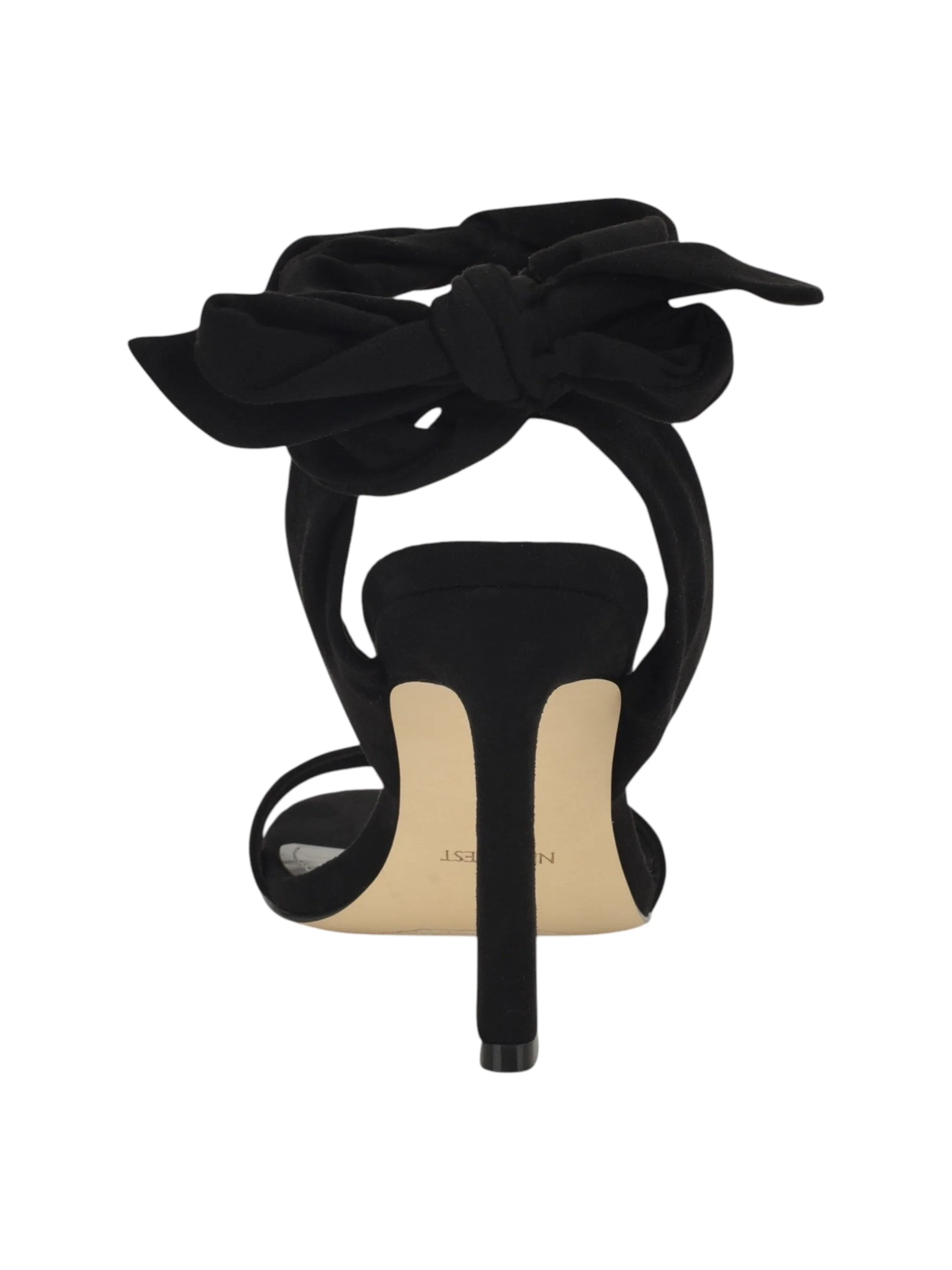 Women's Wrapped Heeled Shoes,Black - Image 2